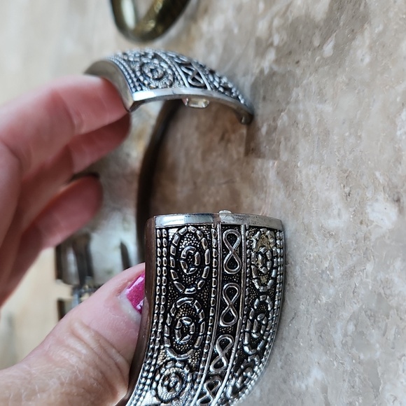 Vintage Silver and Gold Bangle Lot Of 2 - Picture 3 of 4